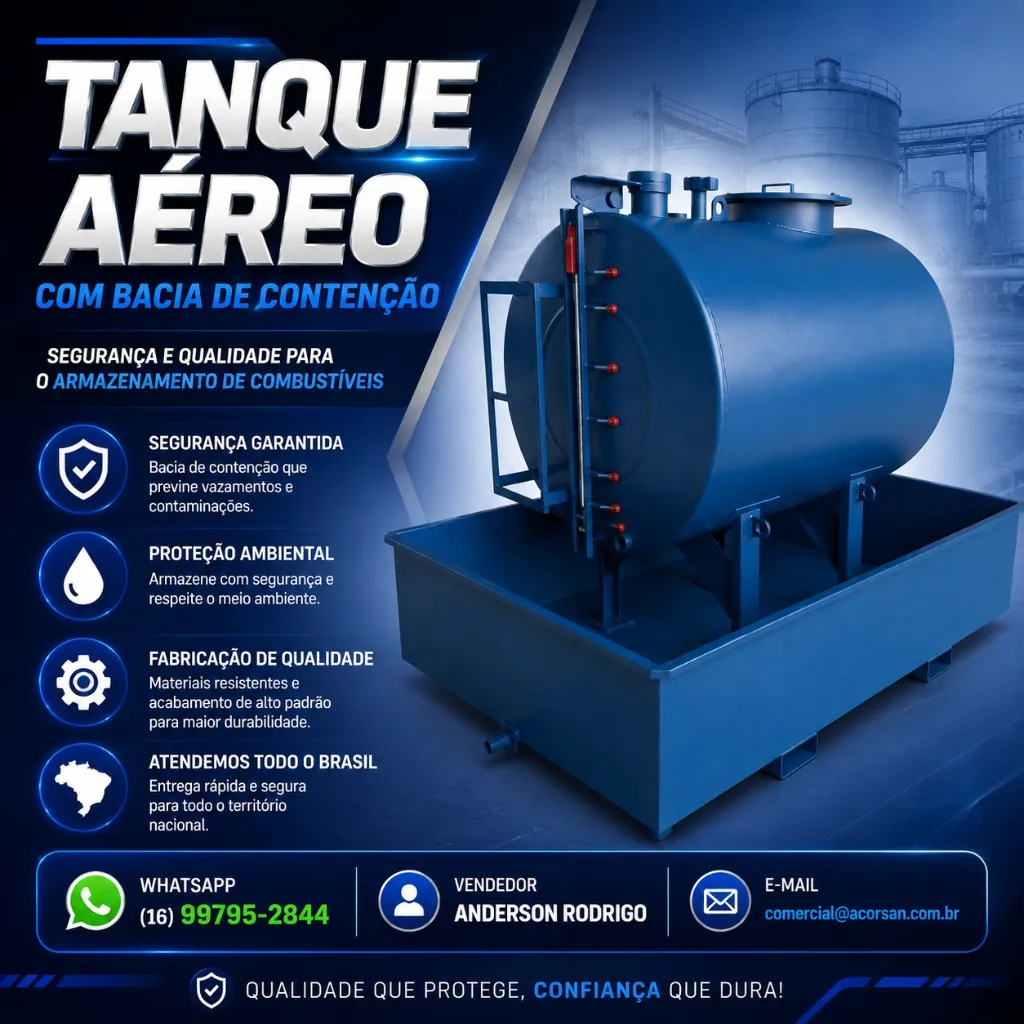 Tanque de Combustível com Contenção Secundária em Minas Gerais