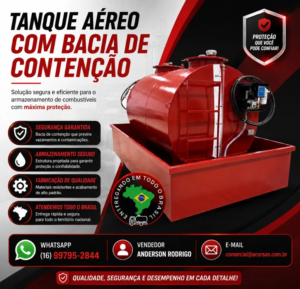 Proteção ambiental garantida contra vazamentos