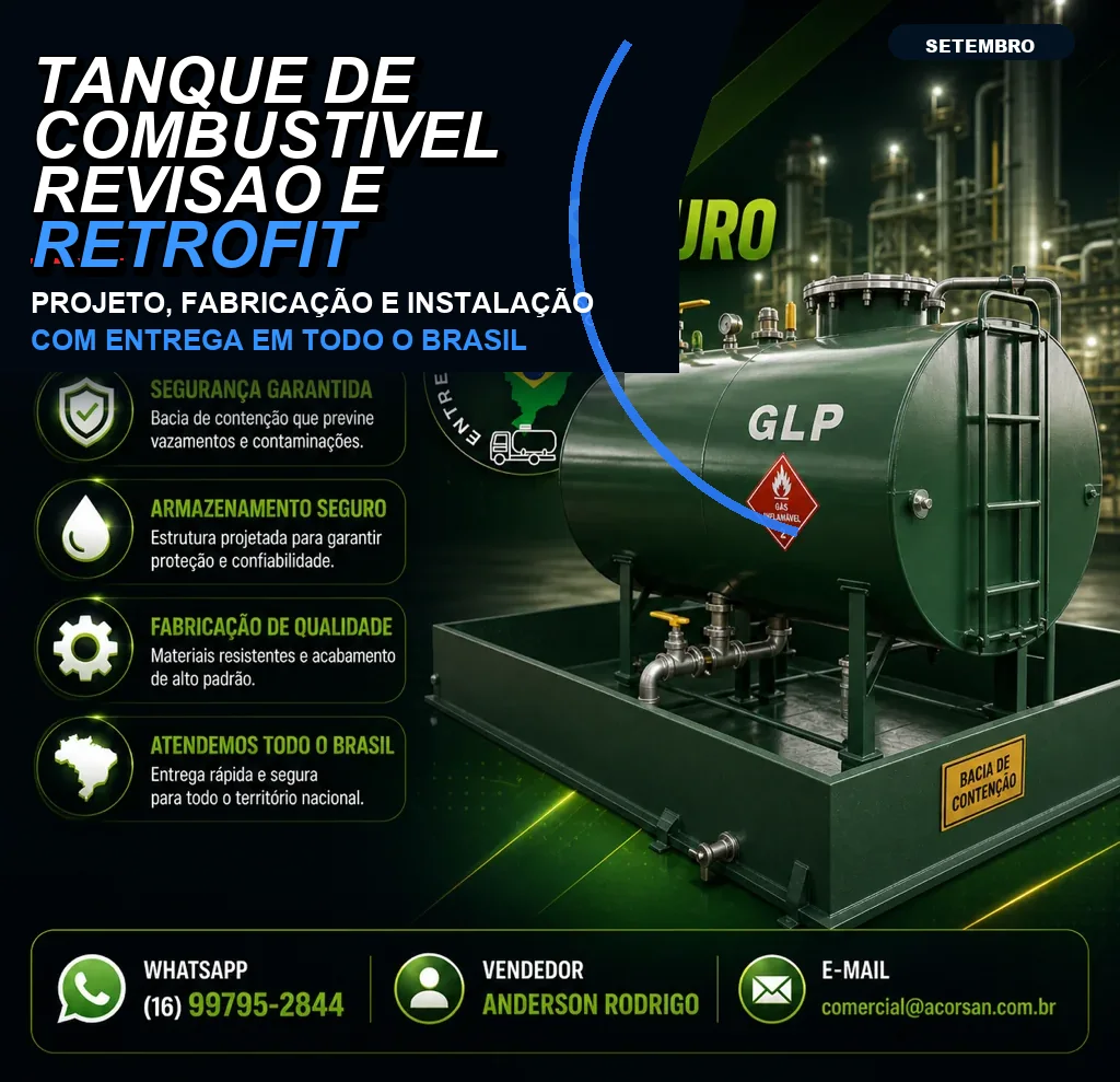 Tanque de combustível revisão e retrofit