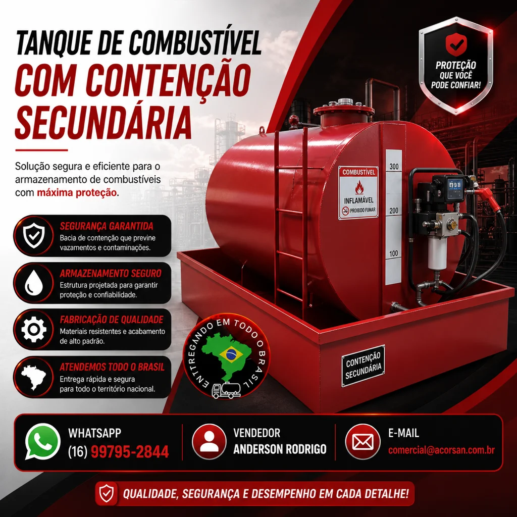 Tanque Elevado para Diesel em Fábrica